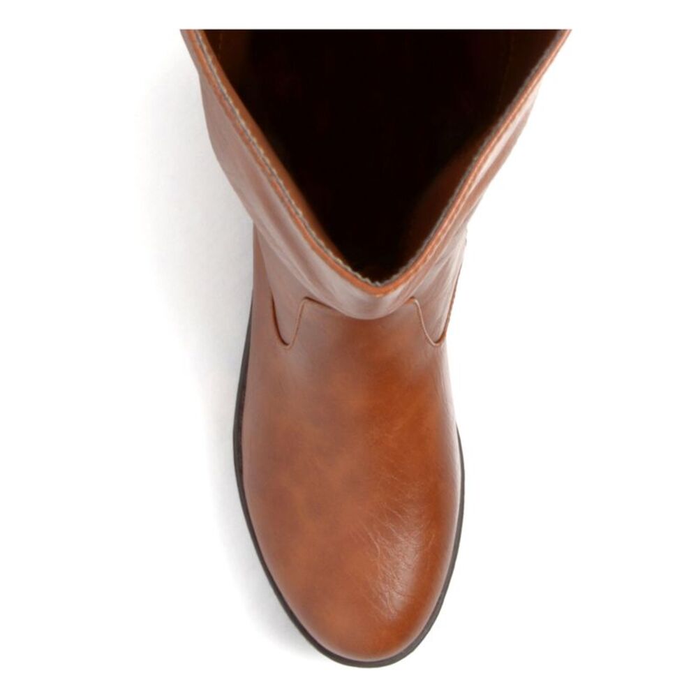 JOURNEE COLLECTION Womens Brown Tori Round Toe Block Heel Riding Boot 9 M - Picture 3 of 4